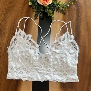 Elegant White Lace Bralette